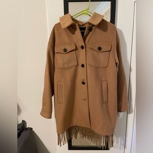 Sanctuary fringe coat NWT